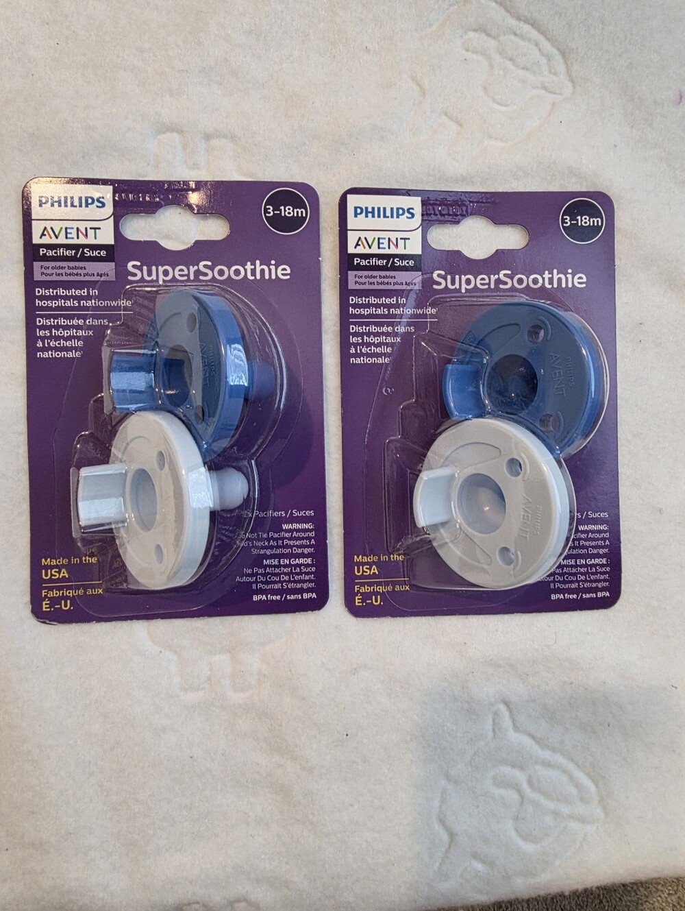 NEW Philips Avent Soothie Baby Pacifier for 3-18 Months, BPA-Free, 4-Pack